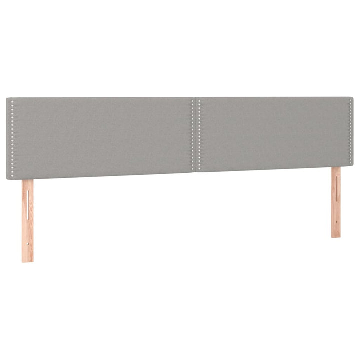sengegavle 180x5x78/88 cm stof lysegrå