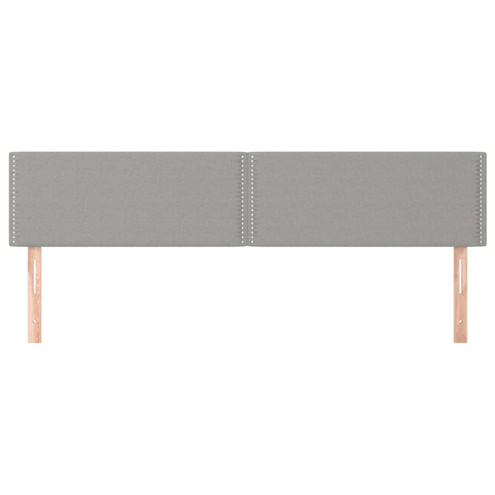 sengegavle 180x5x78/88 cm stof lysegrå