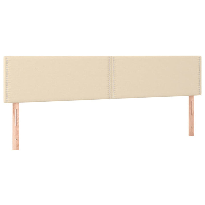 sengegavle 180x5x78/88 cm stof cremefarvet