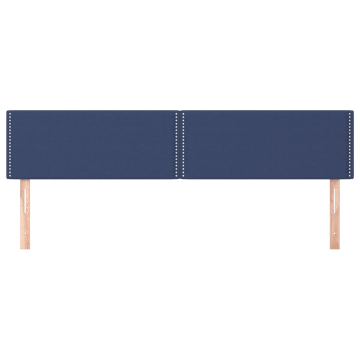 sengegavle 180x5x78/88 cm stof blå