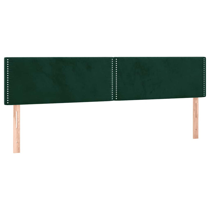 sengegavle 180x5x78/88 cm fløjl mørkegrøn