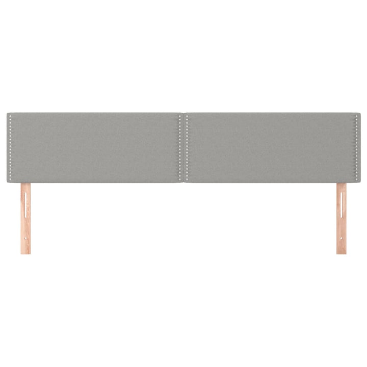 sengegavle 200x5x78/88 cm stof lysegrå