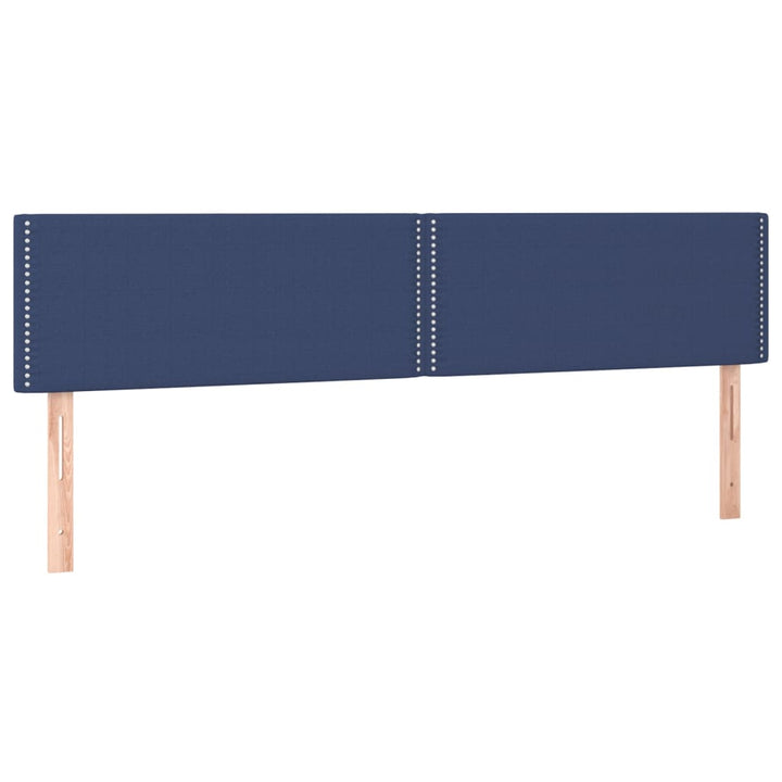 sengegavle 200x5x78/88 cm stof blå