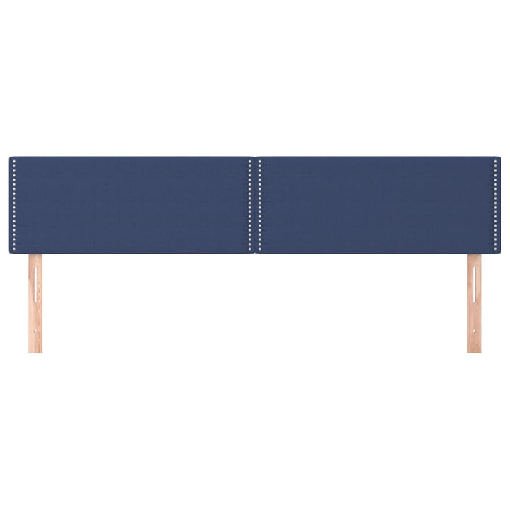 sengegavle 200x5x78/88 cm stof blå