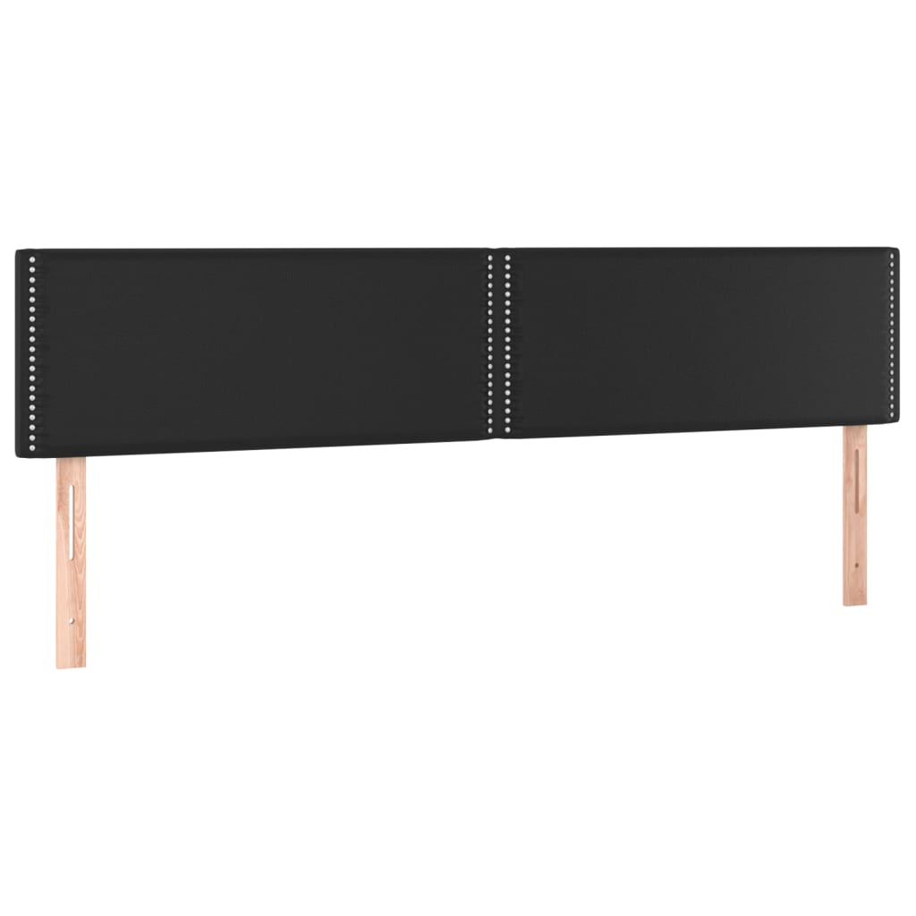 sengegavle 200x5x78/88 cm kunstlæder sort