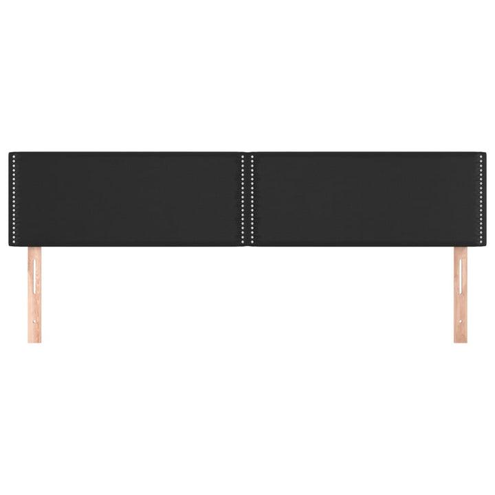 sengegavle 200x5x78/88 cm kunstlæder sort