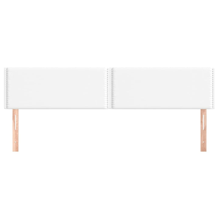 sengegavle 200x5x78/88 cm kunstlæder hvid