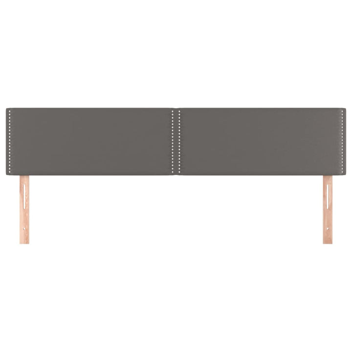 sengegavle 200x5x78/88 cm kunstlæder grå