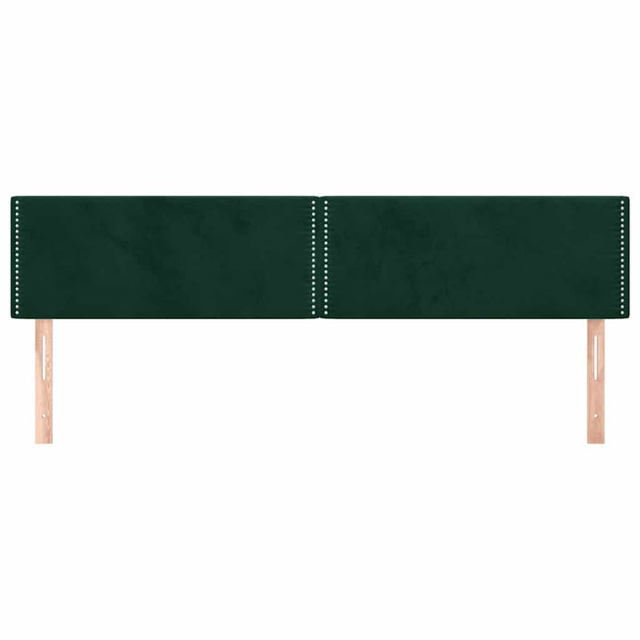 sengegavle 200x5x78/88 cm fløjl mørkegrøn