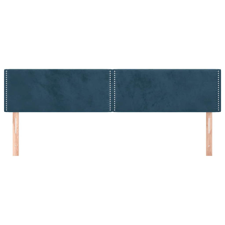 sengegavle 200x5x78/88 cm fløjl mørkeblå
