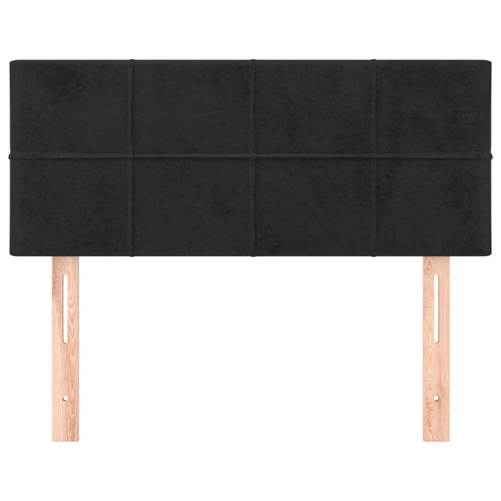 sengegavl 80x5x78/88 cm fløjl sort