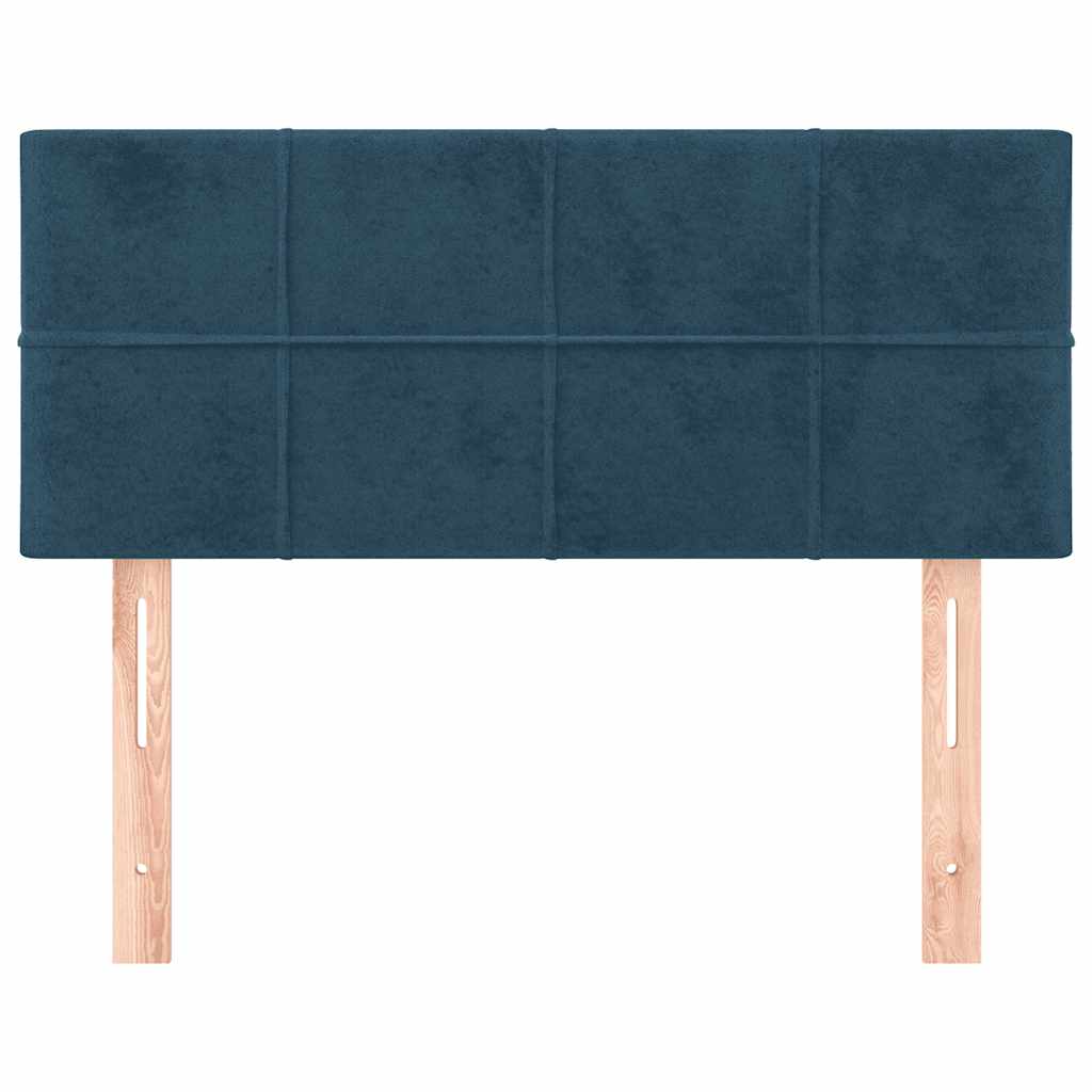 sengegavl 80x5x78/88 cm fløjl mørkeblå