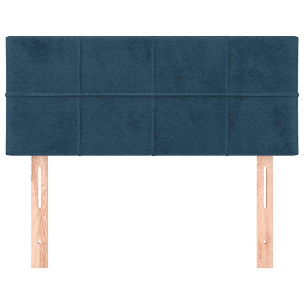 sengegavl 80x5x78/88 cm fløjl mørkeblå