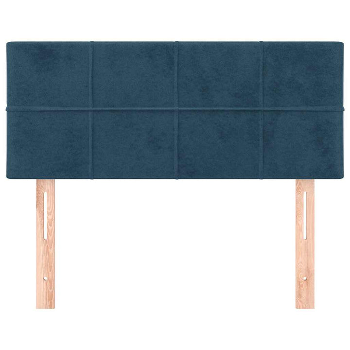 sengegavl 80x5x78/88 cm fløjl mørkeblå