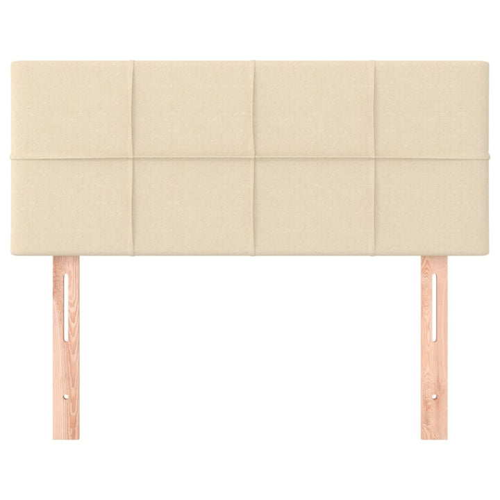 sengegavl 90x5x78/88 cm stof cremefarvet