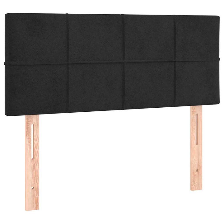 sengegavl 90x5x78/88 cm fløjl sort