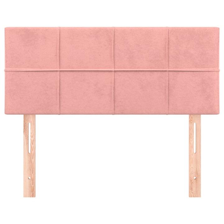 sengegavl 90x5x78/88 cm fløjl lyserød