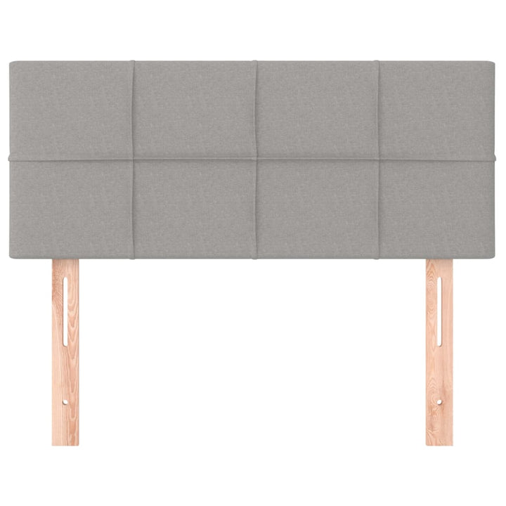 sengegavl 100x5x78/88 cm stof lysegrå