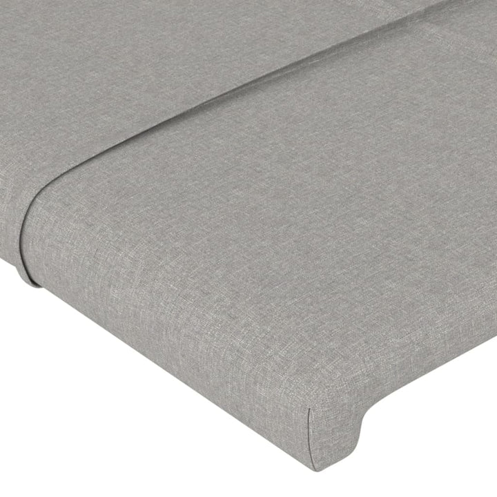 sengegavl 100x5x78/88 cm stof lysegrå