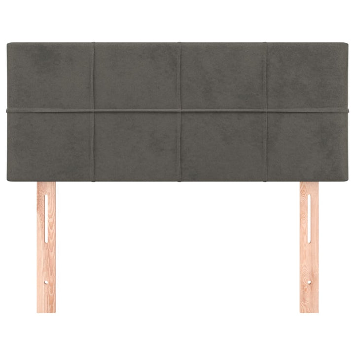 sengegavl 100x5x78/88 cm fløjl mørkegrå
