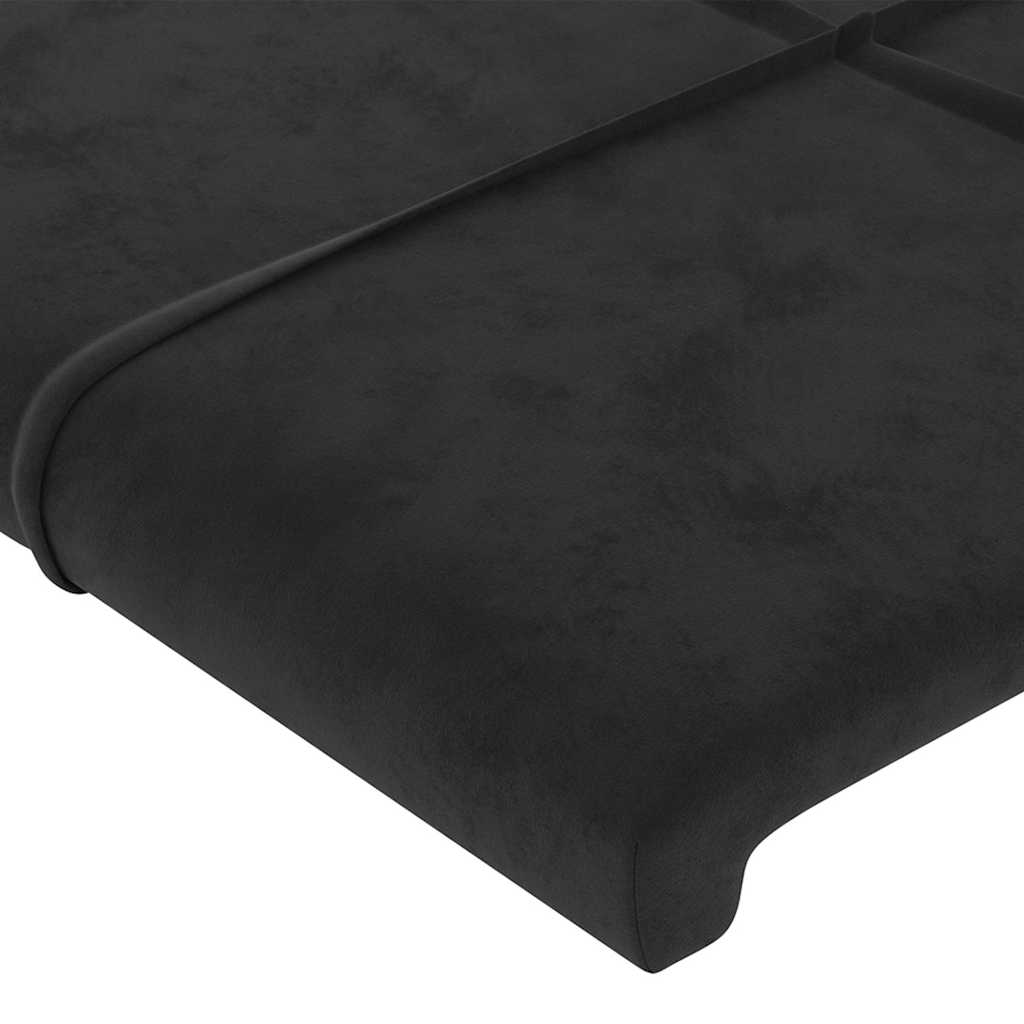 sengegavl 100x5x78/88 cm fløjl sort