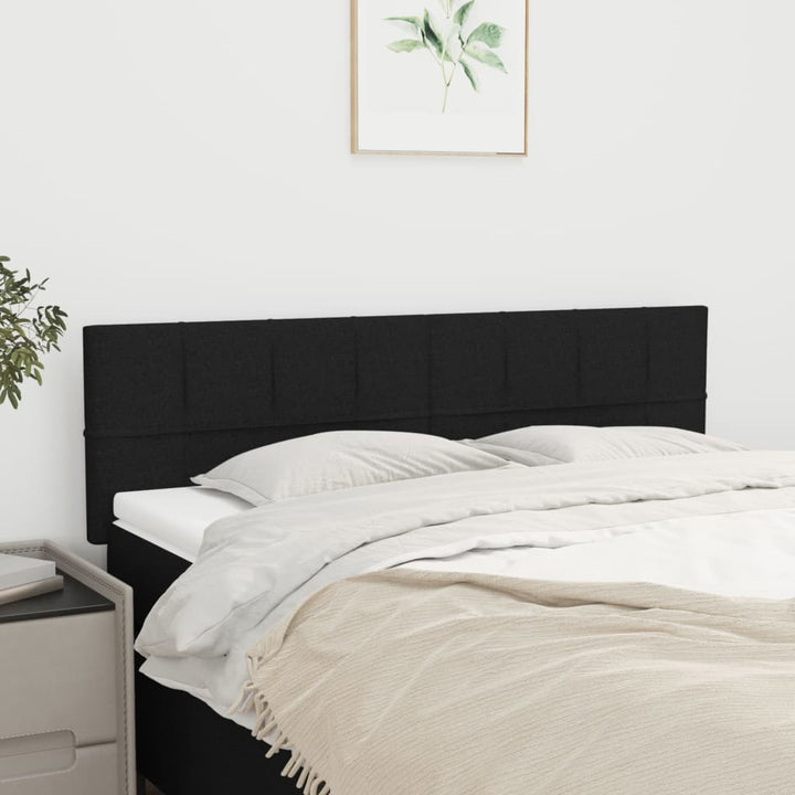 sengegavle 144x5x78/88 cm stof sort