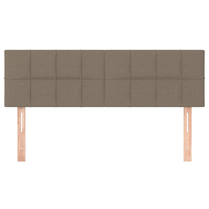 sengegavle 144x5x78/88 cm stof gråbrun