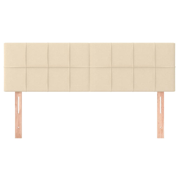 sengegavle 144x5x78/88 cm stof cremefarvet