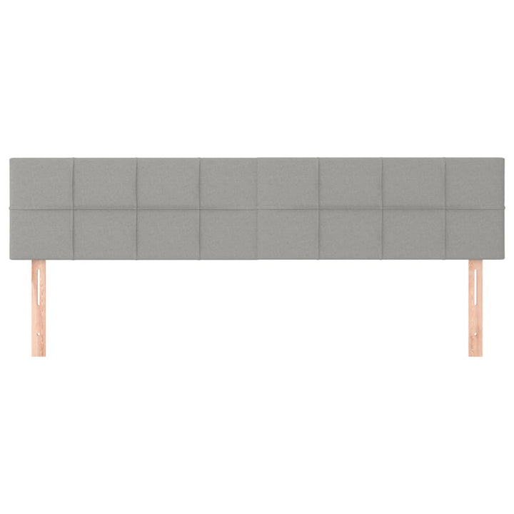 sengegavle 160x5x78/88 cm stof lysegrå