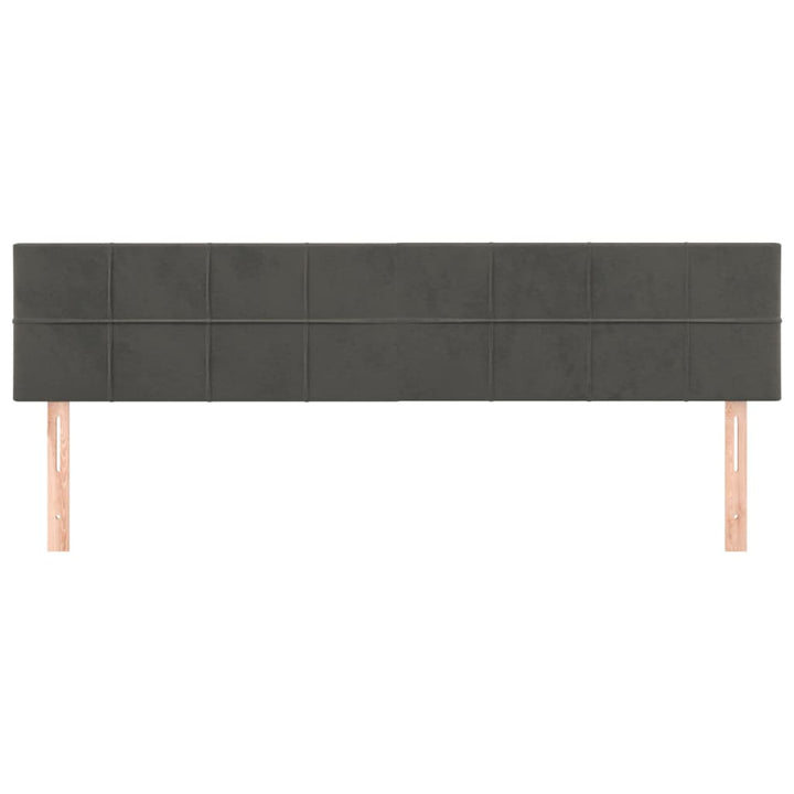 sengegavle 160x5x78/88 cm fløjl mørkegrå