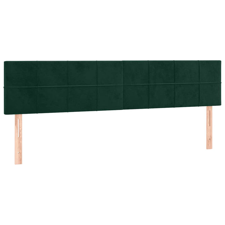 sengegavle 160x5x78/88 cm fløjl mørkegrøn