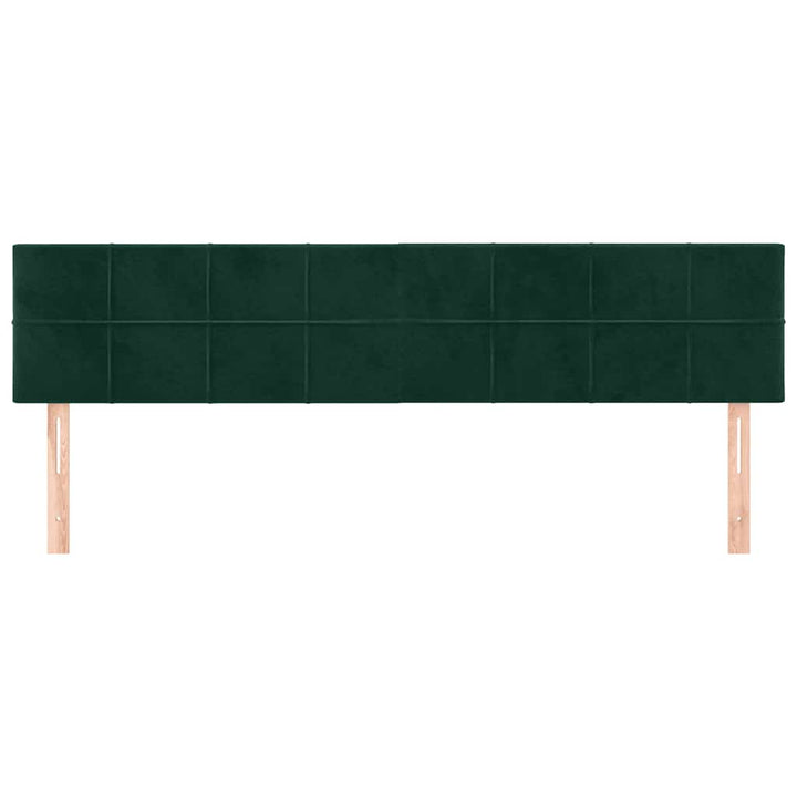 sengegavle 160x5x78/88 cm fløjl mørkegrøn
