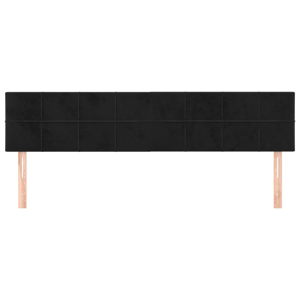 sengegavle 180x5x78/88 cm fløjl sort