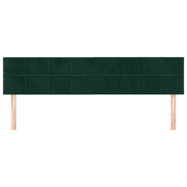 sengegavle 180x5x78/88 cm fløjl mørkegrøn