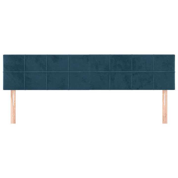sengegavle 180x5x78/88 cm fløjl mørkeblå
