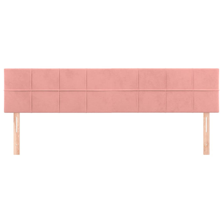 sengegavle 180x5x78/88 cm fløjl lyserød