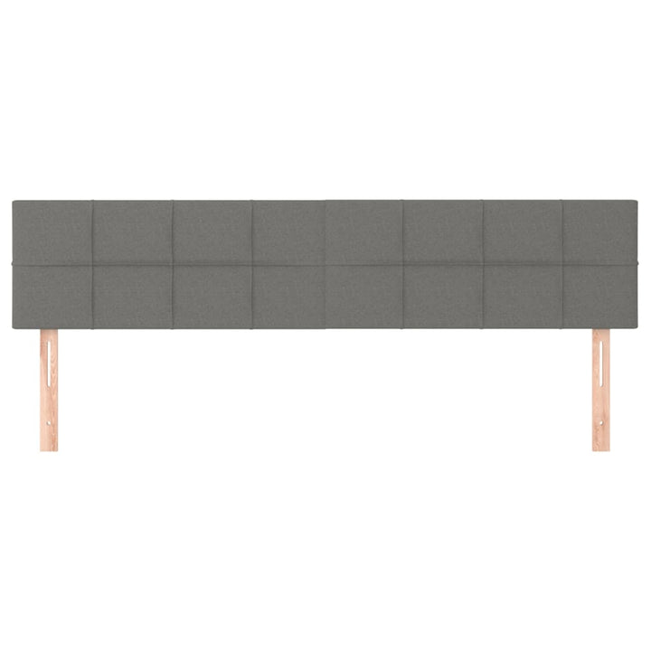 sengegavle 200x5x78/88 cm stof mørkegrå