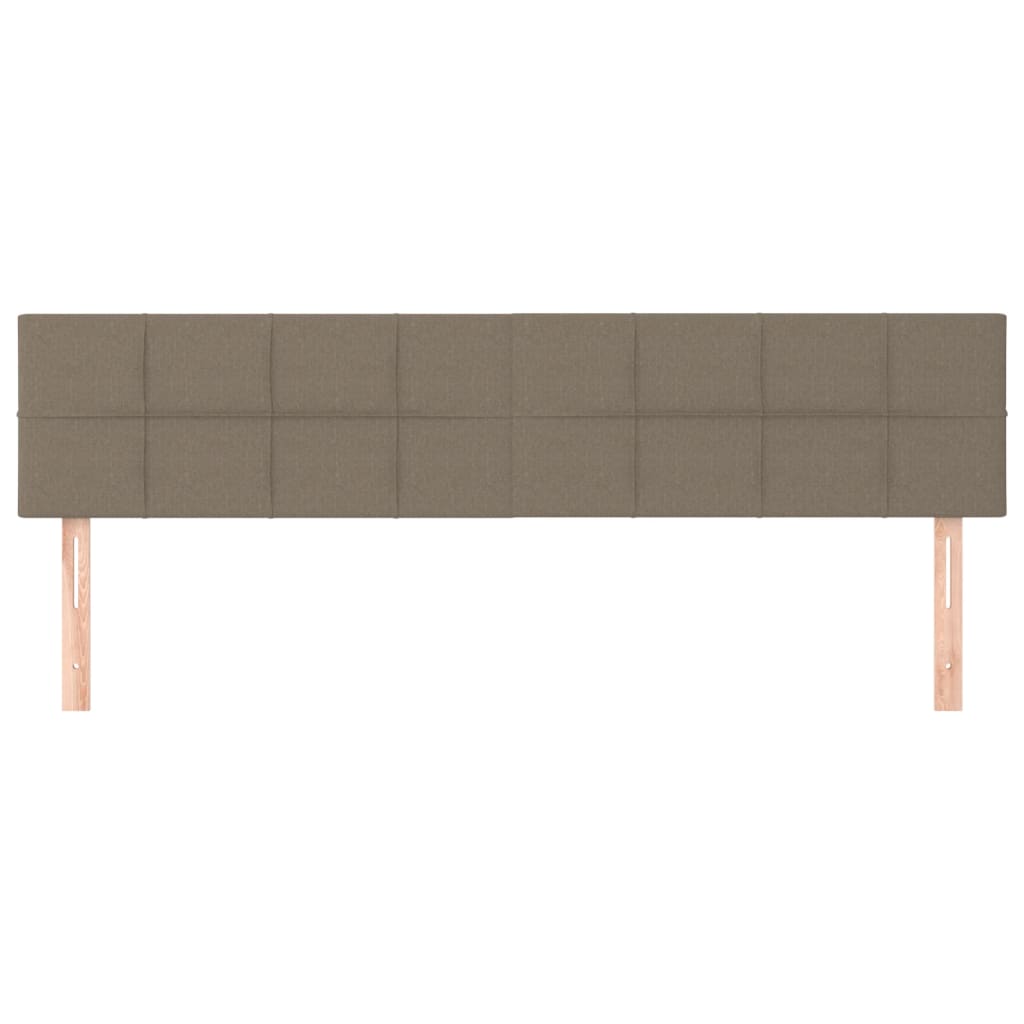 sengegavle 200x5x78/88 cm stof gråbrun