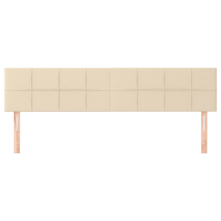 sengegavle 200x5x78/88 cm stof cremefarvet