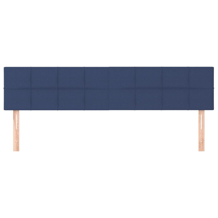 sengegavle 200x5x78/88 cm stof blå