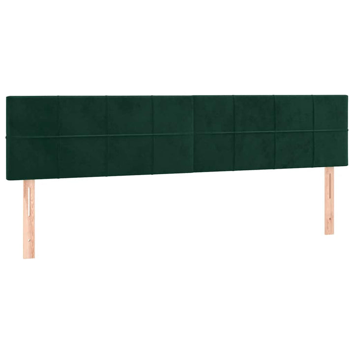 sengegavle 200x5x78/88 cm fløjl mørkegrøn