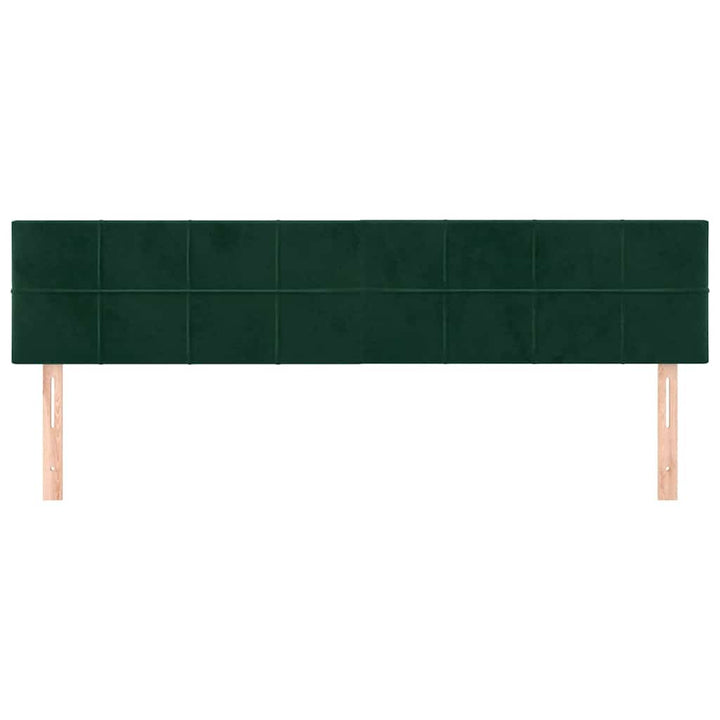 sengegavle 200x5x78/88 cm fløjl mørkegrøn