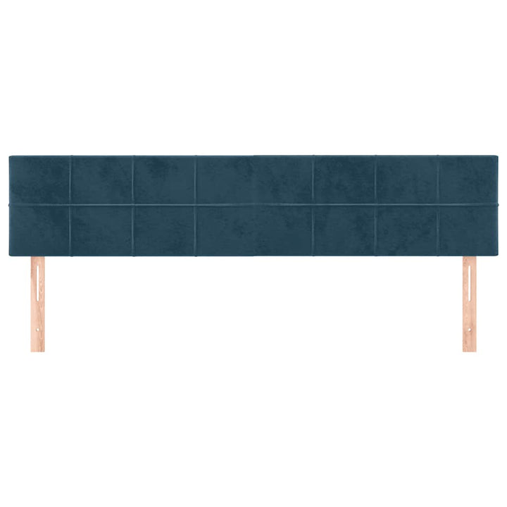 sengegavle 200x5x78/88 cm fløjl mørkeblå