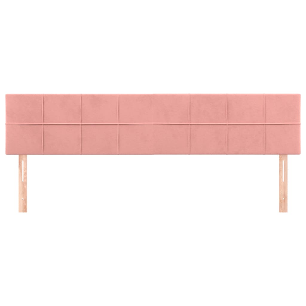 sengegavle 200x5x78/88 cm fløjl lyserød