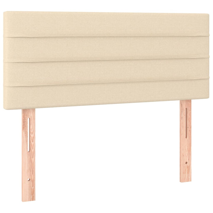 sengegavl 80x5x78/88 cm stof cremefarvet