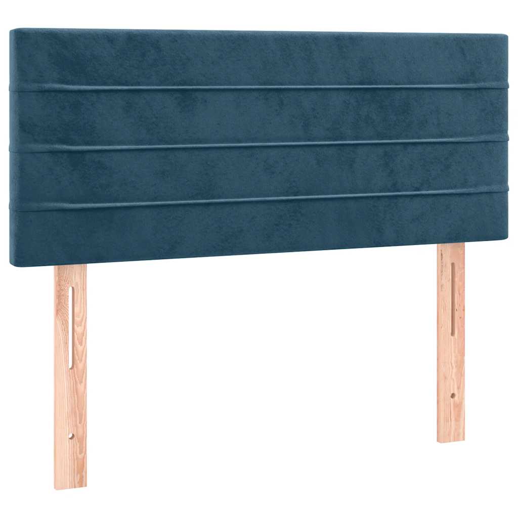 sengegavl 80x5x78/88 cm fløjl mørkeblå