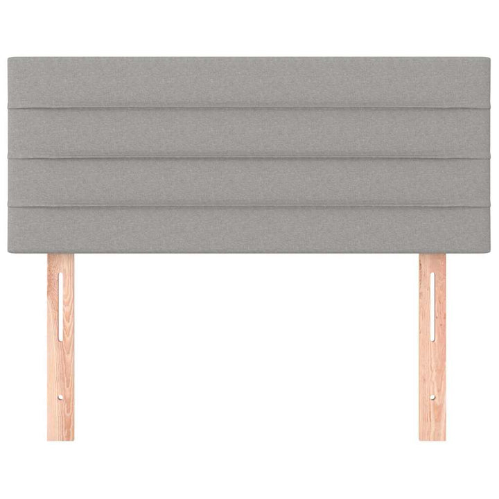 sengegavl 90x5x78/88 cm stof lysegrå