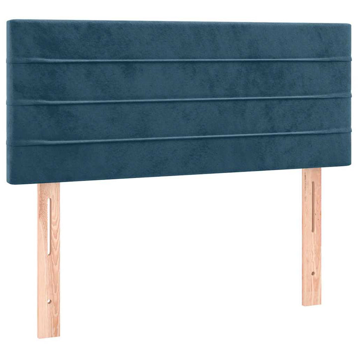 sengegavl 90x5x78/88 cm fløjl mørkeblå
