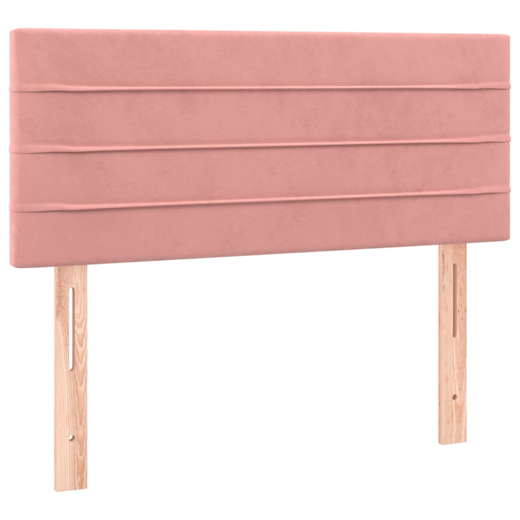 sengegavl 90x5x78/88 cm fløjl lyserød