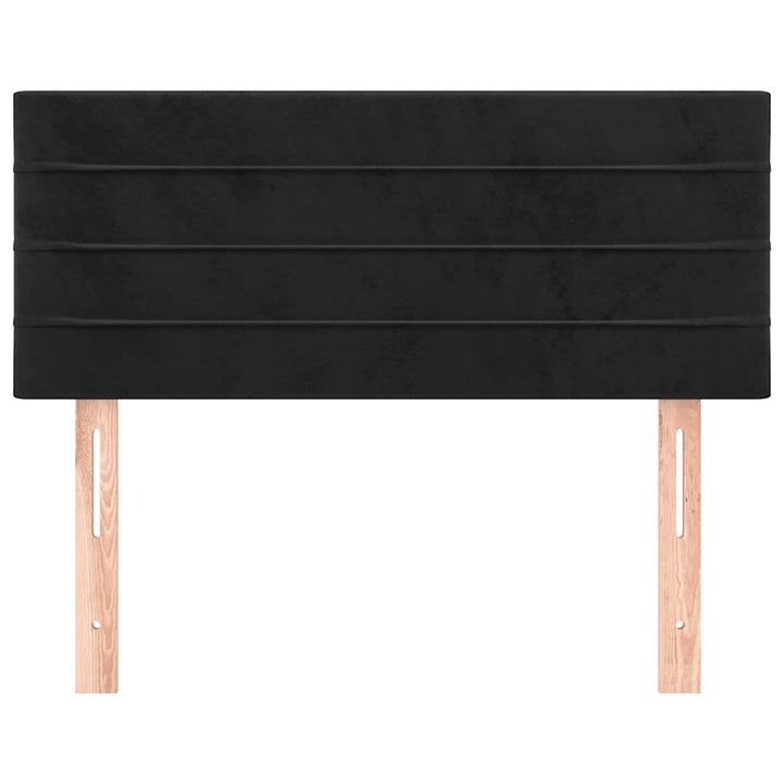 sengegavl 100x5x78/88 cm fløjl sort